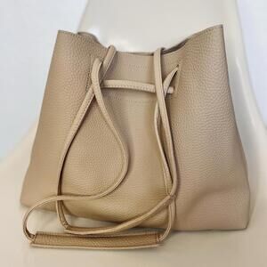 8 Other Reasons Handbag Womens Vegan Leather Slouchy Bucket Crossbody Bag Tan